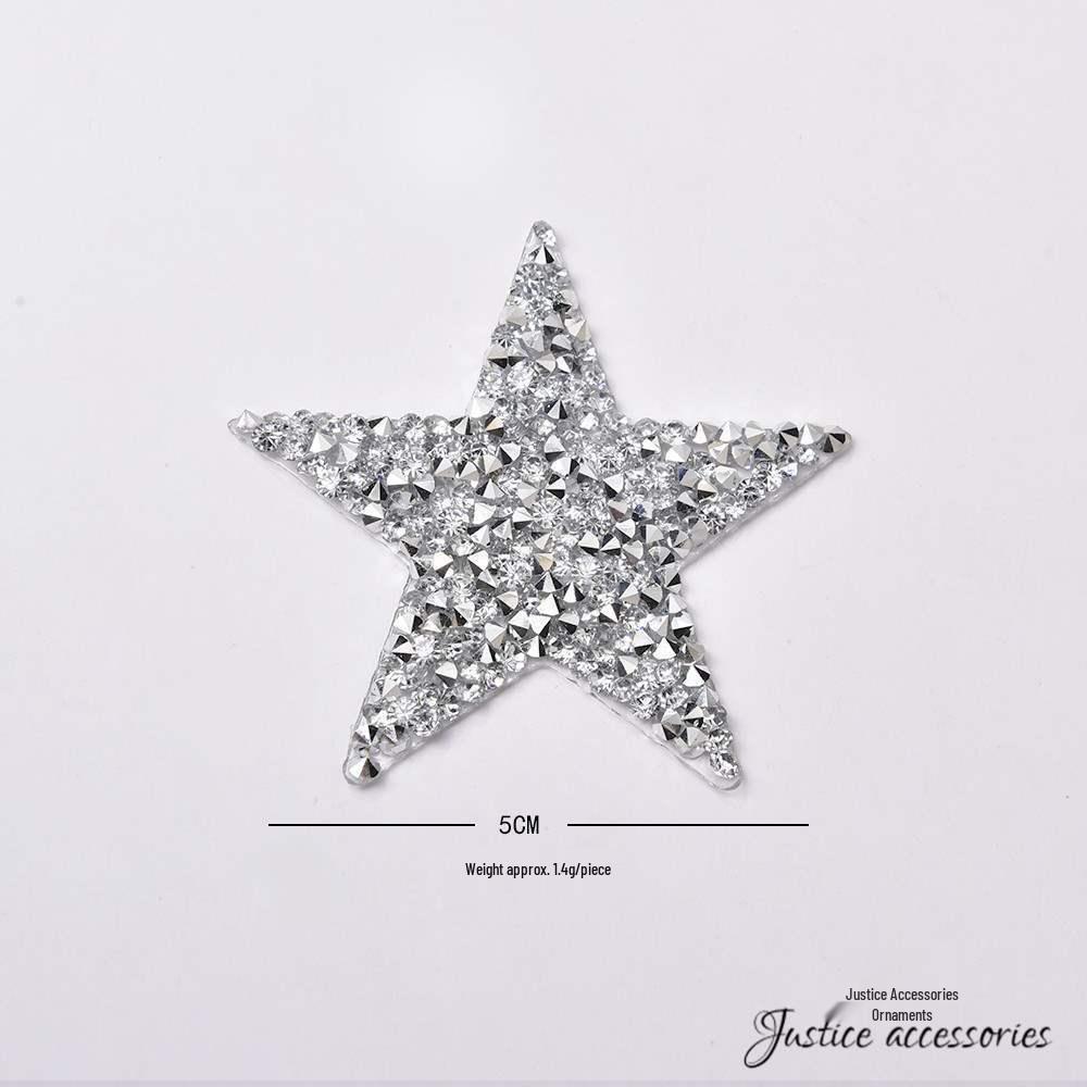 Five-Pointed Star Rhinestone Resin Patch for Shoes and Clothing