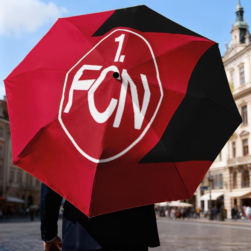 Nurnberg Football Club Automatic Folding Umbrella - 8-Rib Travel Umbrella with Auto Open/Close & Portable Gifts for holidays or birthdays