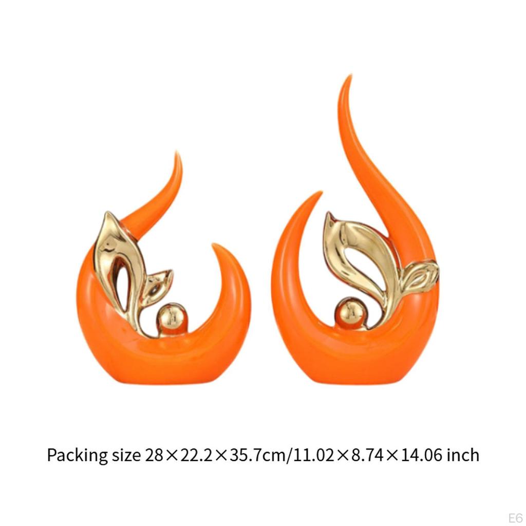 Abstract Art Statue Ceramic Figurine Modern Feng Shui Ornament Decorative for Cabinets