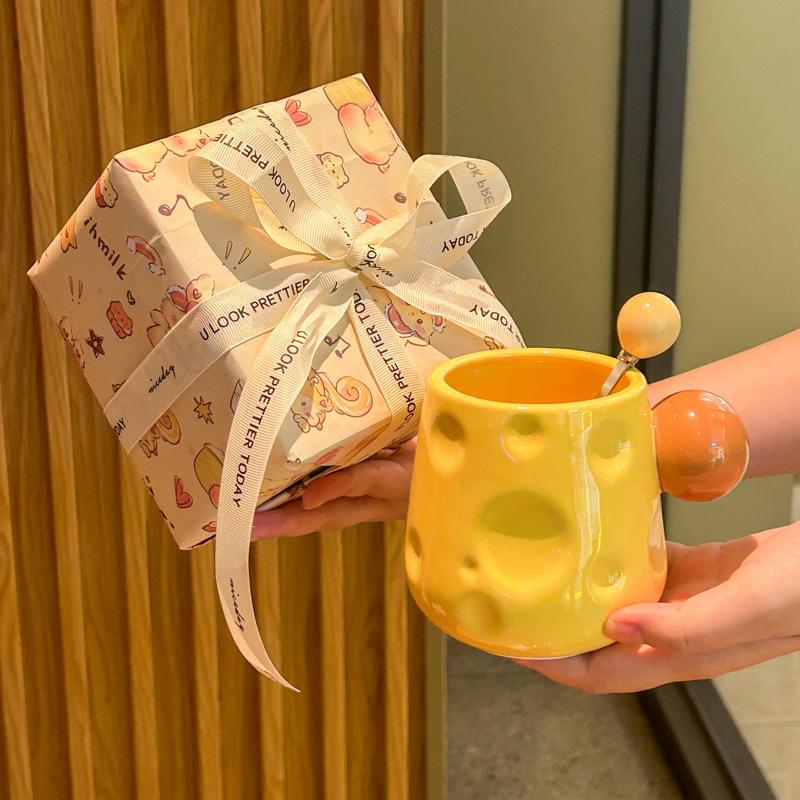 Gifts for Girls with Birthday Gifts Super Beautiful Cheese Ceramic Mug Best Friend Souvenir Gift Box