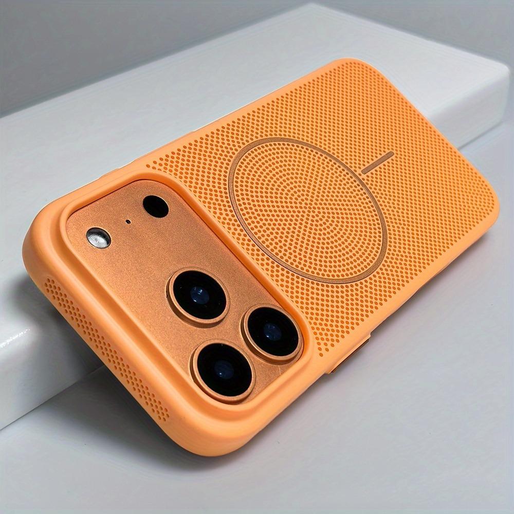 Oddychający Etui na Telefon z Magnesami Magsafe Dla iPhone 17 16 15 14 13 12 Pro Max 16 Plus 17Pro Pokrowiec z Odprowadzaniem Ciepła
