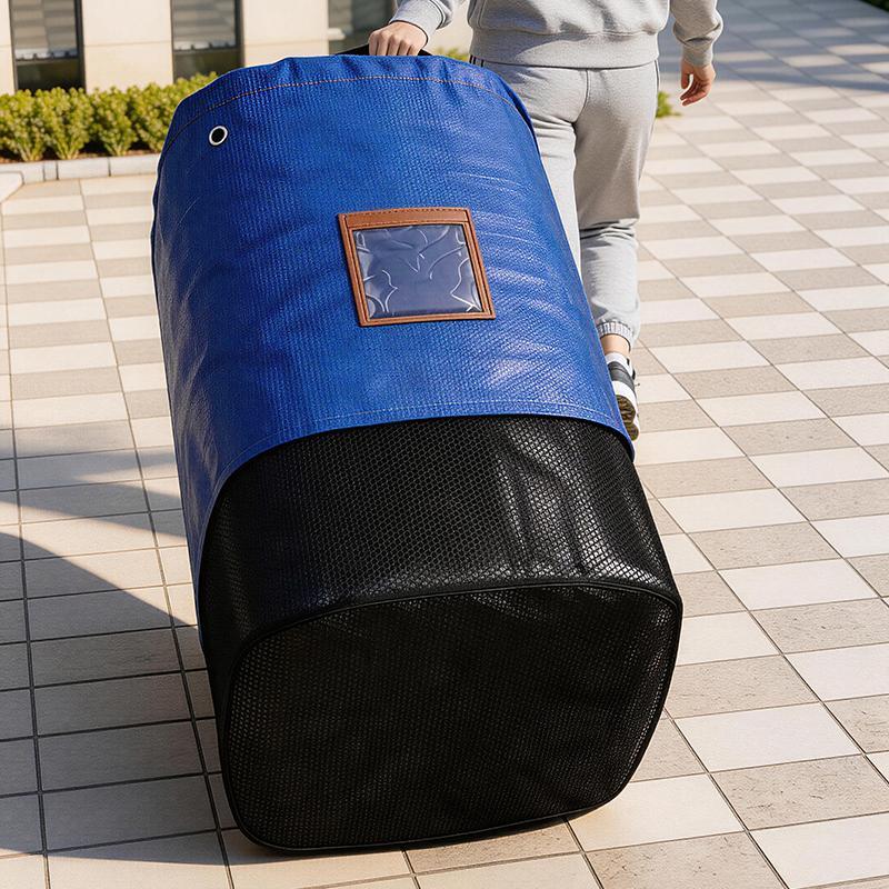 Heavy Duty Rolling Moving Storage Bag With Thickened Bottom Clear Window For House Moving Dorm Relocation Clothes Storage