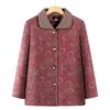 Grandma's Floral Spring-Autumn Lapel Jacket - Lightweight Coat for Elderly Women