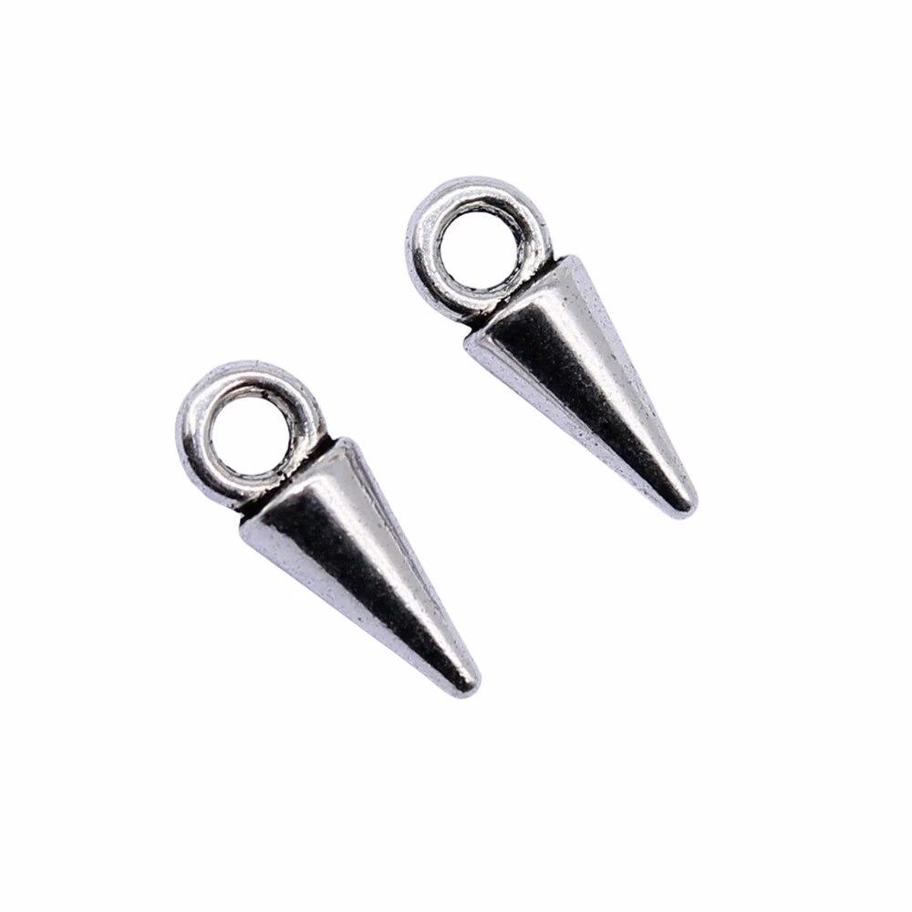 

Компоненты конической подвески с обжимными концами и бусинами Женские аксессуары Популярные украшения A15-20pcs-11x4mm