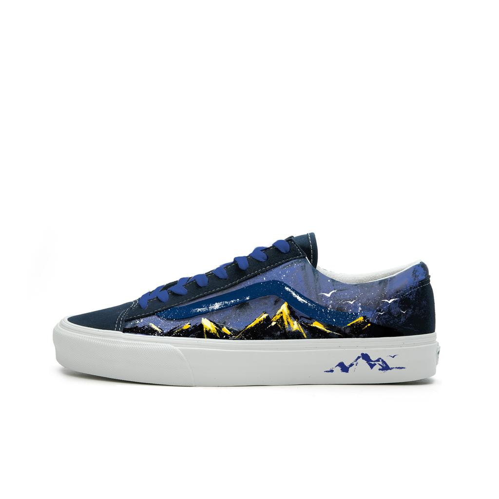 Vans Style 36 Abrasion Resistant Low top Skateboard Shoes Unisex Blue VN0A3DZ3RFL(Team613-)