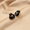 Simple Metal Flower Earrings for Women Fashionable Retro Mosquito Coil Ear Clips