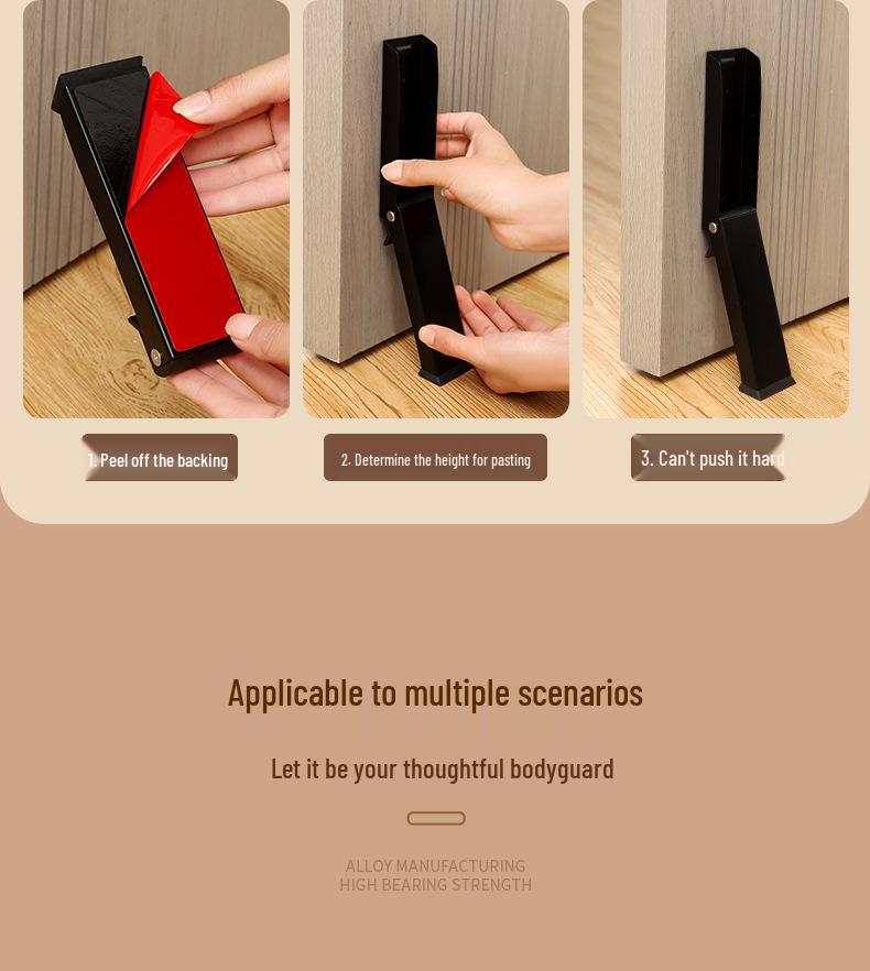 Exquisite No-Drill Anti-Collision Door Stopper Blocker