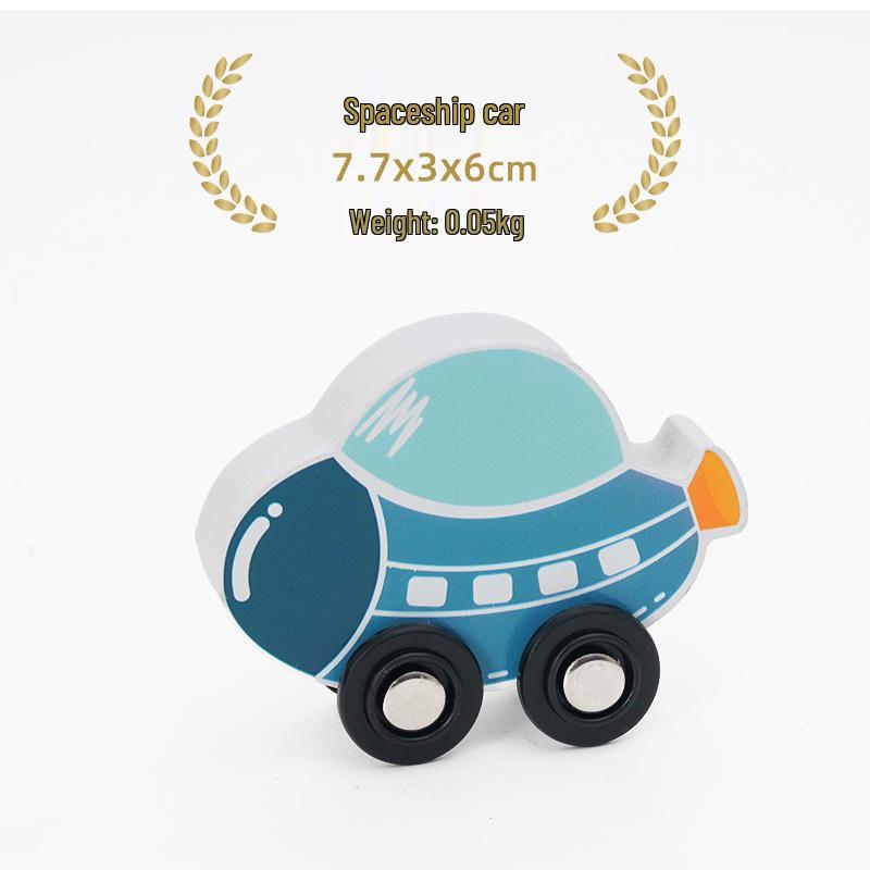 Leku Wooden Train Accessories: Cute Animal, Car, Ship, Spaceship - Compatible with Thomas the Train