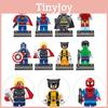 Hochwertiger ABS-Kunststoff Avengers Superhelden Bausteine 8 Verschiedene Charaktere In Einem Set