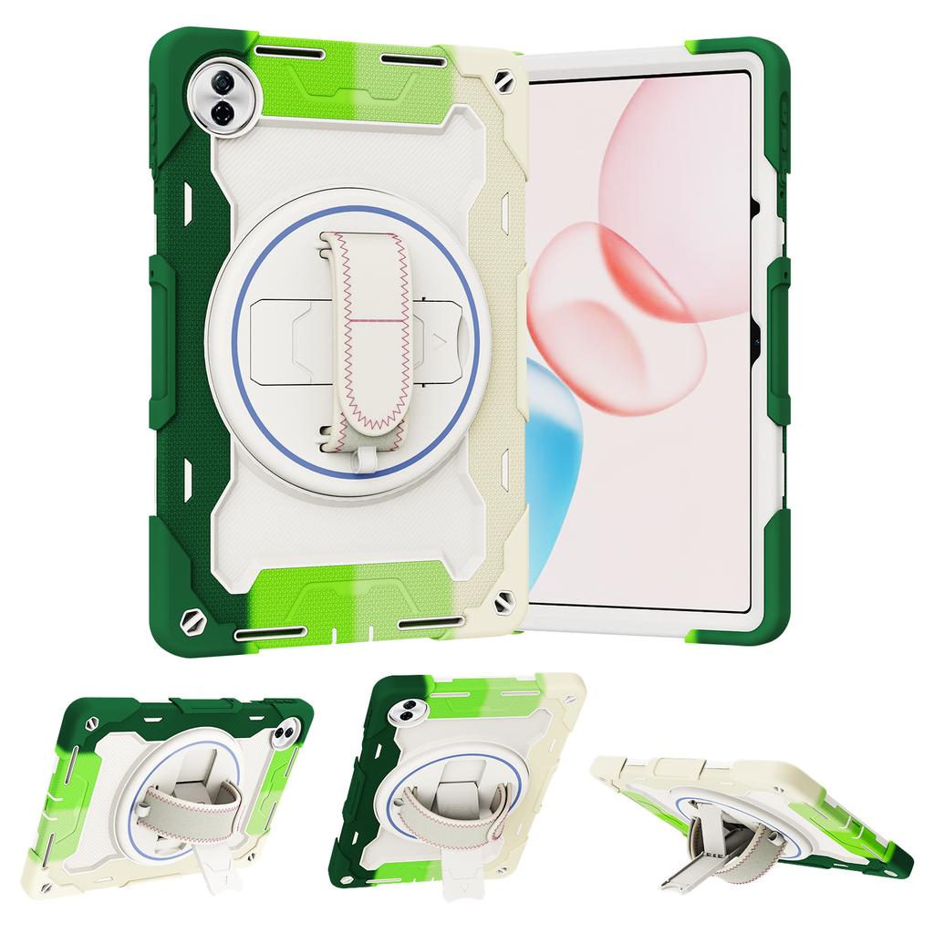 Heavy Duty Rugged Case for Huawei Honor Pad 10 (Tablet 10) 2025 12.1 Inch HEY3-W00 360 Rotating Kickstand Cover with Hand Strap