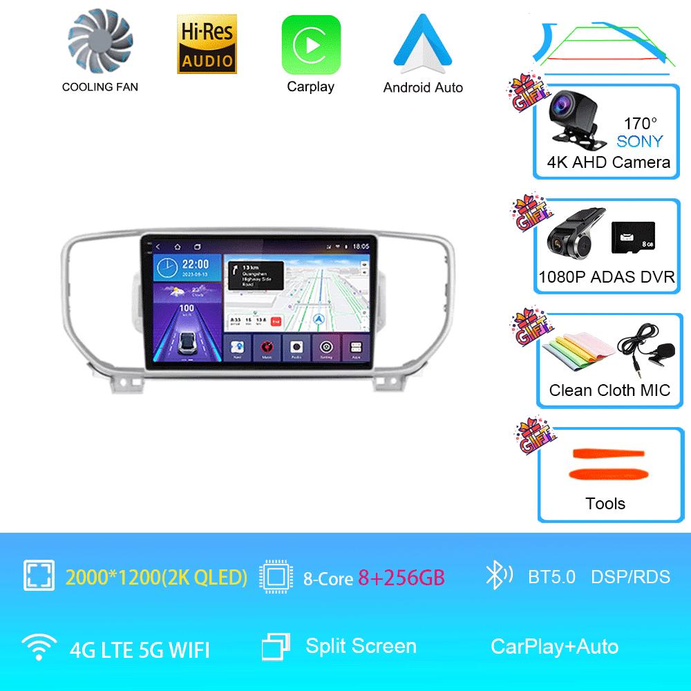 Android 14 Car Radio Carplay+Auto For KIA Sportage 4 KX5 2016 - 2018 Multimidia Video Player Navigation GPS Stereo 360 Camera BT