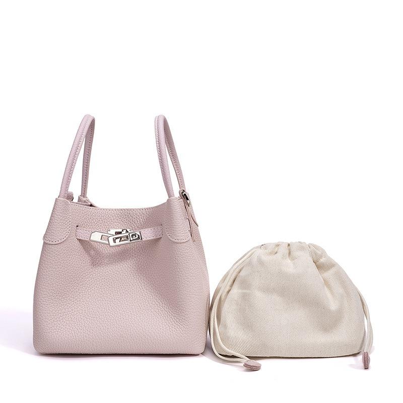 Bolso Versátil Informal para Mujer Piel de Lujo Ligero Sensación Premium Bolso Cubo de Hombro Souvenir Moda Trabajo Viajero Bolso de Mano