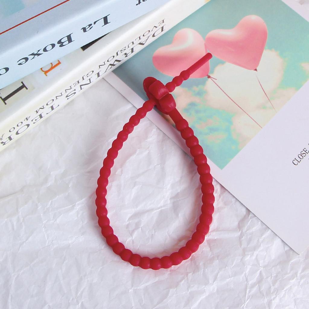 DIY Jewelry Key Chain Self-Locking Lanyard Strap Candy-Colored Little Flower Silicone Rope 25cm Dress Tags Rope