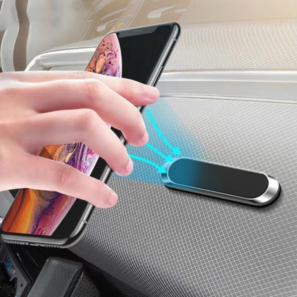 Mini Bar Shape Car Phone Stand Air Vent Clip Magnetic Mount  Instrument Panel