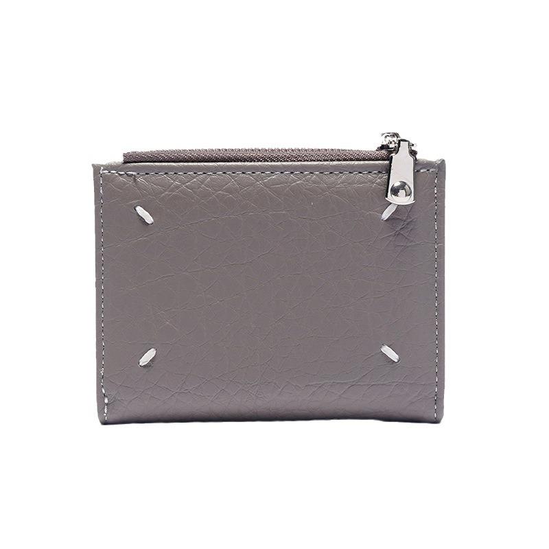 Women's Wallet Ins Women's Small Wallet Women's High-end Short Wallet Change Bag Solid Color Zipper Hand-held