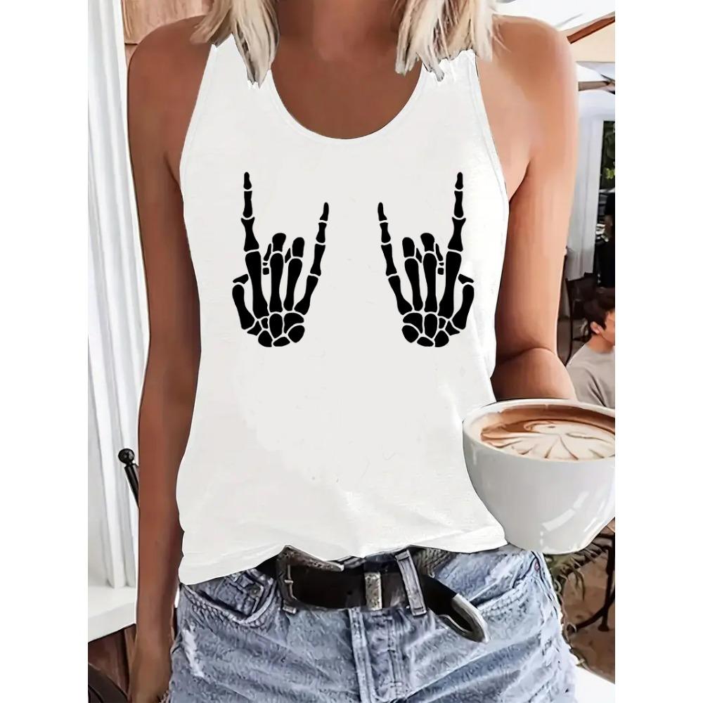

Retro Skull Finger Retro T-shirt Tank Top XL