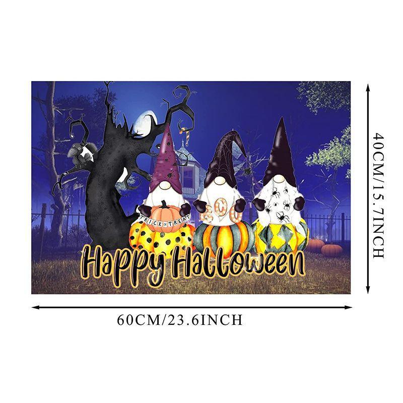 2pcs Halloween Foot Mats Ethnic Festival Decorative Floor Mats Easy To Take Care of Door Mats