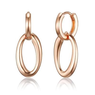 14K GF Bold Round Drop One-Touch Earrings C24EGF194