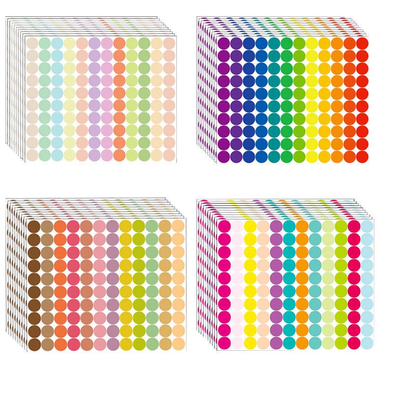 Multi-size Round Color Dot Adhesive Labels for Handwriting & Sealing