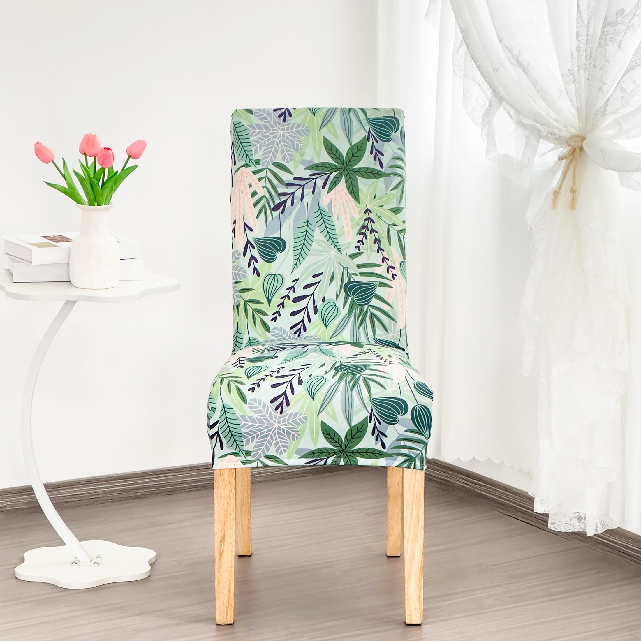 

4/6pcs elastic printed chair covers, modern minimalist all-season high-back universal sets, suitable for family dining chairs Q16105QQ-4pcs