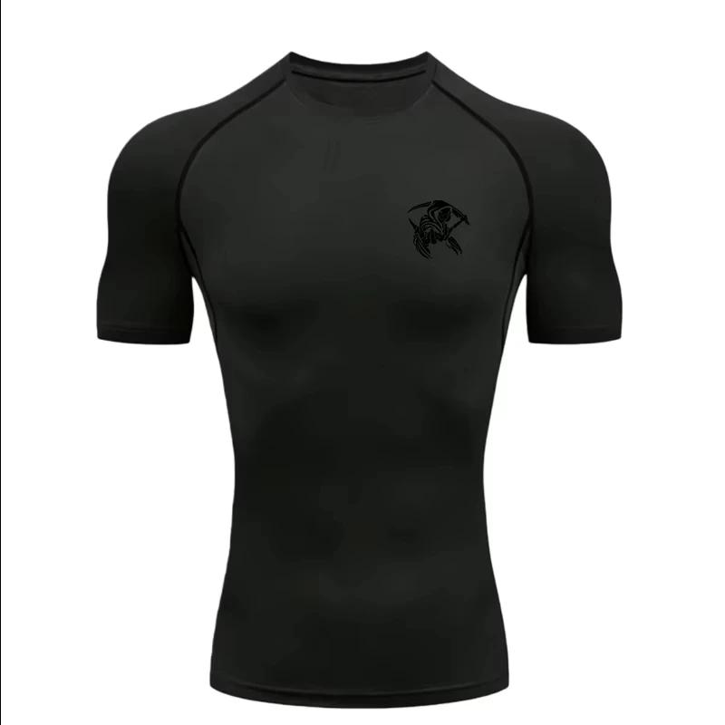 Reaper Design 2026 Men's Sports T-shirt Training Fitness Compression Workout T-Shirt Quick Dry Short Sleeve T-Shirt for Men