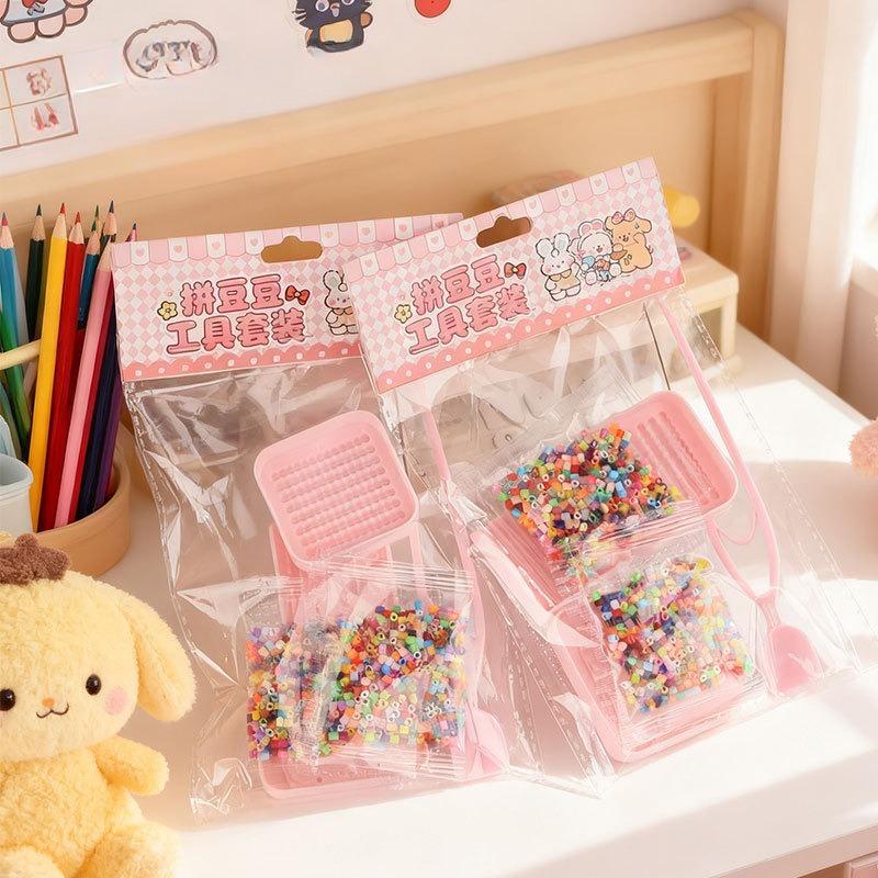 24/48/72/96-Color Perler Beads Kit Complete DIY Craft Set with Boards Tweezers Ironing Paper for Melting Bead Art