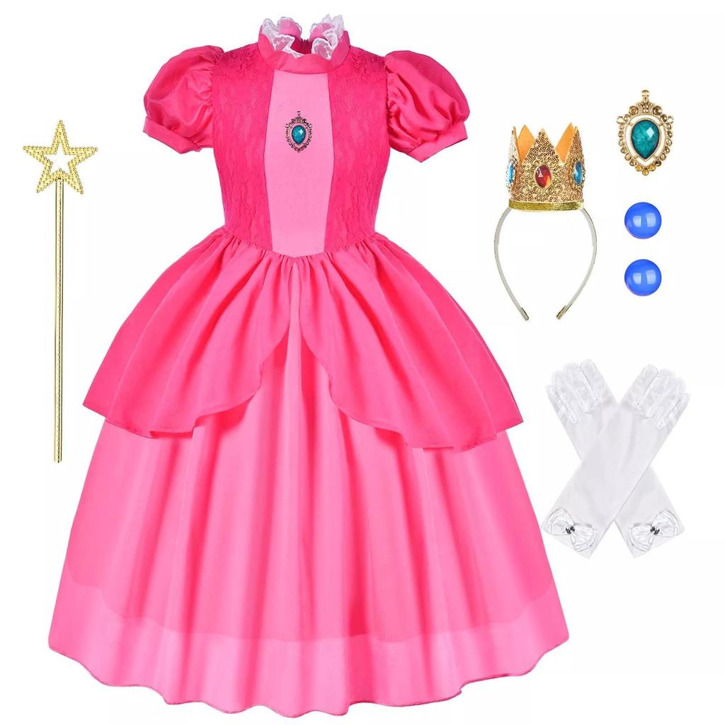 Super Mario Princess Peach Girls' Formal Dress