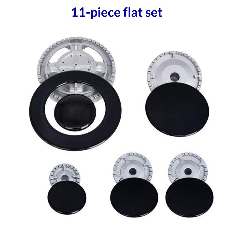1 Set Gas Burner Flame Cap With Lid Plus 5 Stove Handles Cooker Hat for Home Cooking Oven Utility