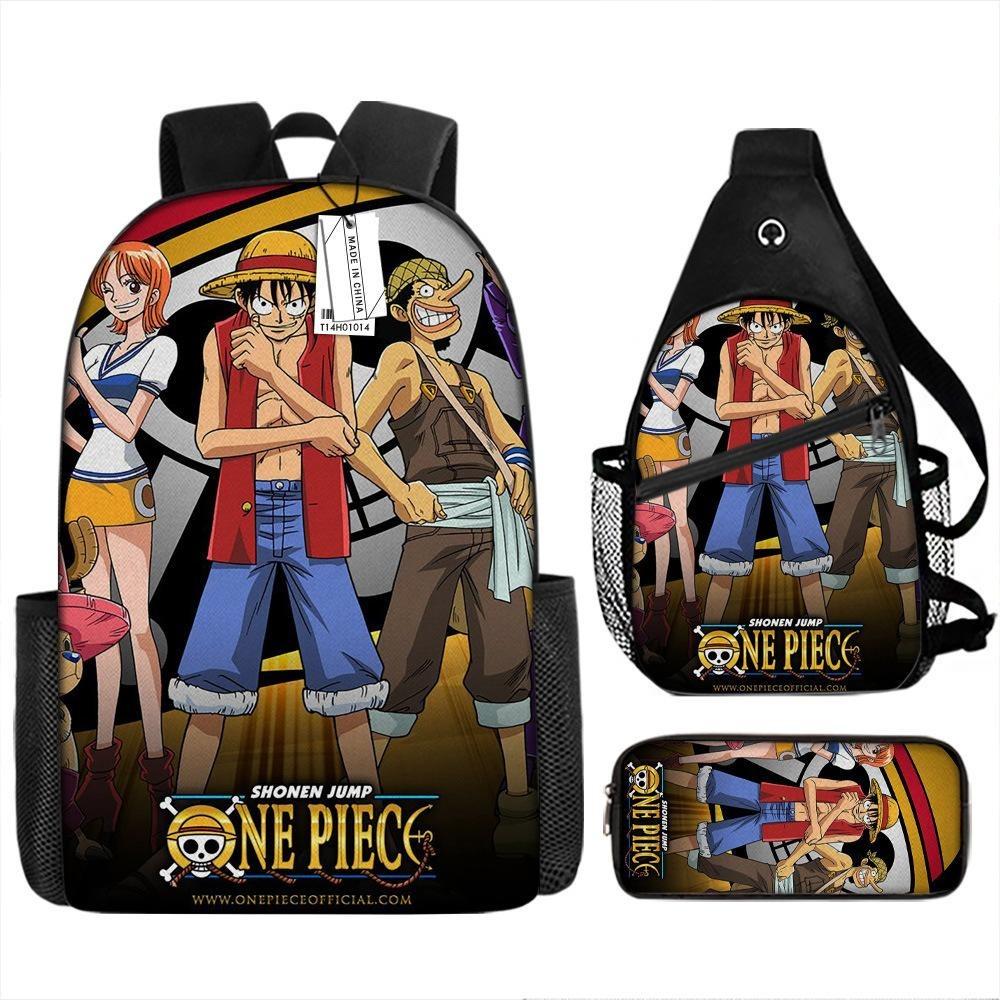 ONE PIECE Cartoon Animation Primary School Third or Fourth Grade Light Burden Reduction Primary and Secondary School Students Storage Bag Storage Bag