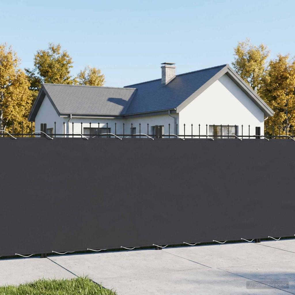 Balcony Privacy Screen 1.2 X 25 M Fabric with PU Coating Black