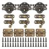 Antique Style Cupboard Hardware Set with Installation Screws Miniature Bronze Hinges & Lock Set Upgrades for Woodworking