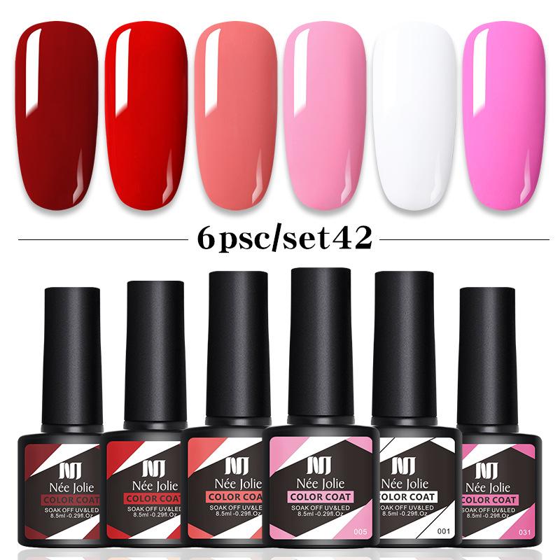 6-Color Nail Polish Glue Set, Popular Color Nail Glue, Phototherapy Nail Polish Glue Can Be Matched Arbitrarily.