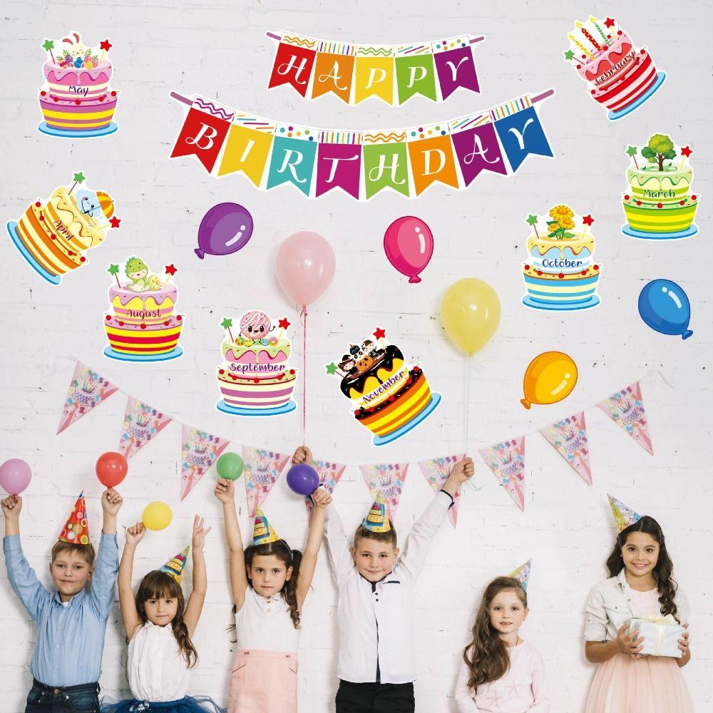 

Бумажные наклейки для торта, баннеры, сделай сам, фон, украшение на стену, украшение на день рождения