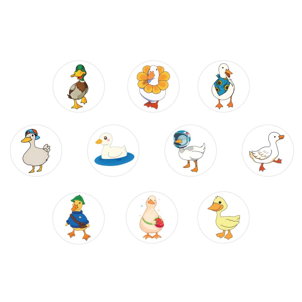 500 Stickers/roll Cartoon Duck Animal Roll Stickers Reward Children's Stickers Creative Decorative Hand Tent Tape