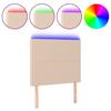 VidaXL Tête de Lit à LED Meuble de Chambre à Coucher Accessoire de Lit Simple Tête de Cadre de Lit Intérieur Cappuccino 3122227
