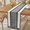 Knitted Table Runner Bohemian Table Runner with Tassels Rustic Table Runner for Farmhouse Dining Table Dresser Decoration