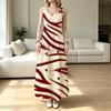 Women's Sleeveless Maxi Dress Simple Striped,Soft Flowy Long Dress for Daily Commute,Casual Home & Versatile