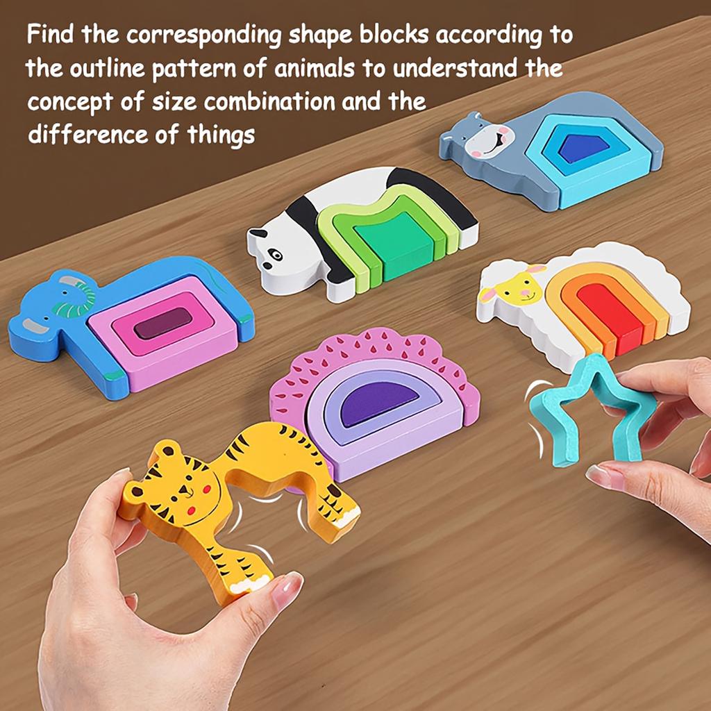 Geometry Animal Shape Matching Toys, Color Animal RecognitiorToys Logical Thinking Development