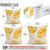 1,4 Pcs Tropical Flower And Plant Single-Sided Printed Pillowcase Cushion Cover,Suitable For Living Room,Bedroom,Car Decoration