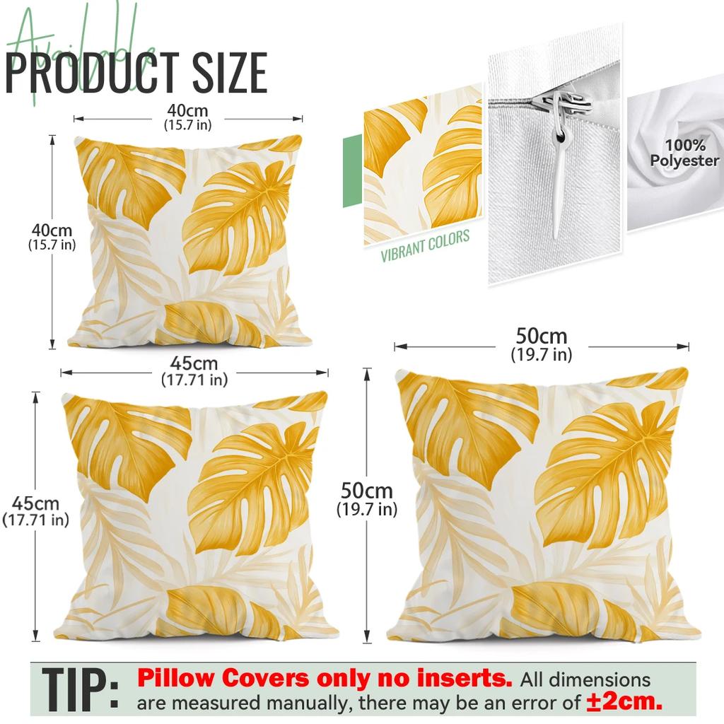 1,4 Pcs Tropical Flower And Plant Single-Sided Printed Pillowcase Cushion Cover,Suitable For Living Room,Bedroom,Car Decoration
