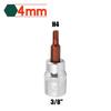 1pcs 3/8 Square Drive Socket Wrench Hex Screwdriver Bits H3 H4 H5 H6 H8 H10 Hexagon Ratchet Wrench Bit Socket Tool
