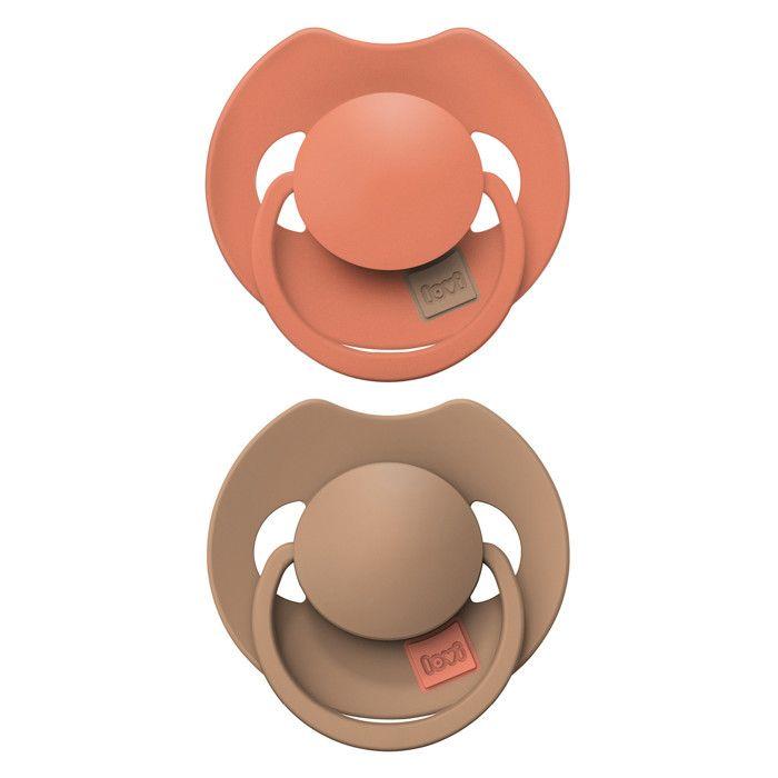 Parasanteonline Difrax | Set Van 2 Difrax Lovi Prime Dynamische Speentjes - Oranje - 18+ Maanden Oranje