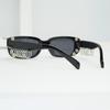 Punk Gothic Nieten Sonnenbrille Unisex Streetwear Mode Brillen