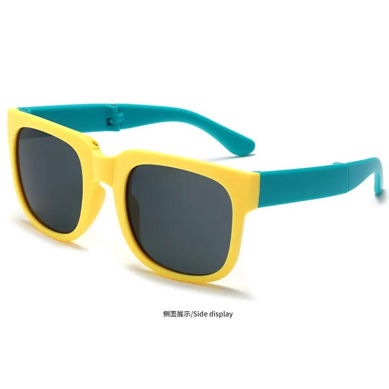 Kids Sunglasses Folding Sunglasses Boys Girls Brand Design Square Glasses Children Eyewear Baby Shades Outdoor Protection UV400