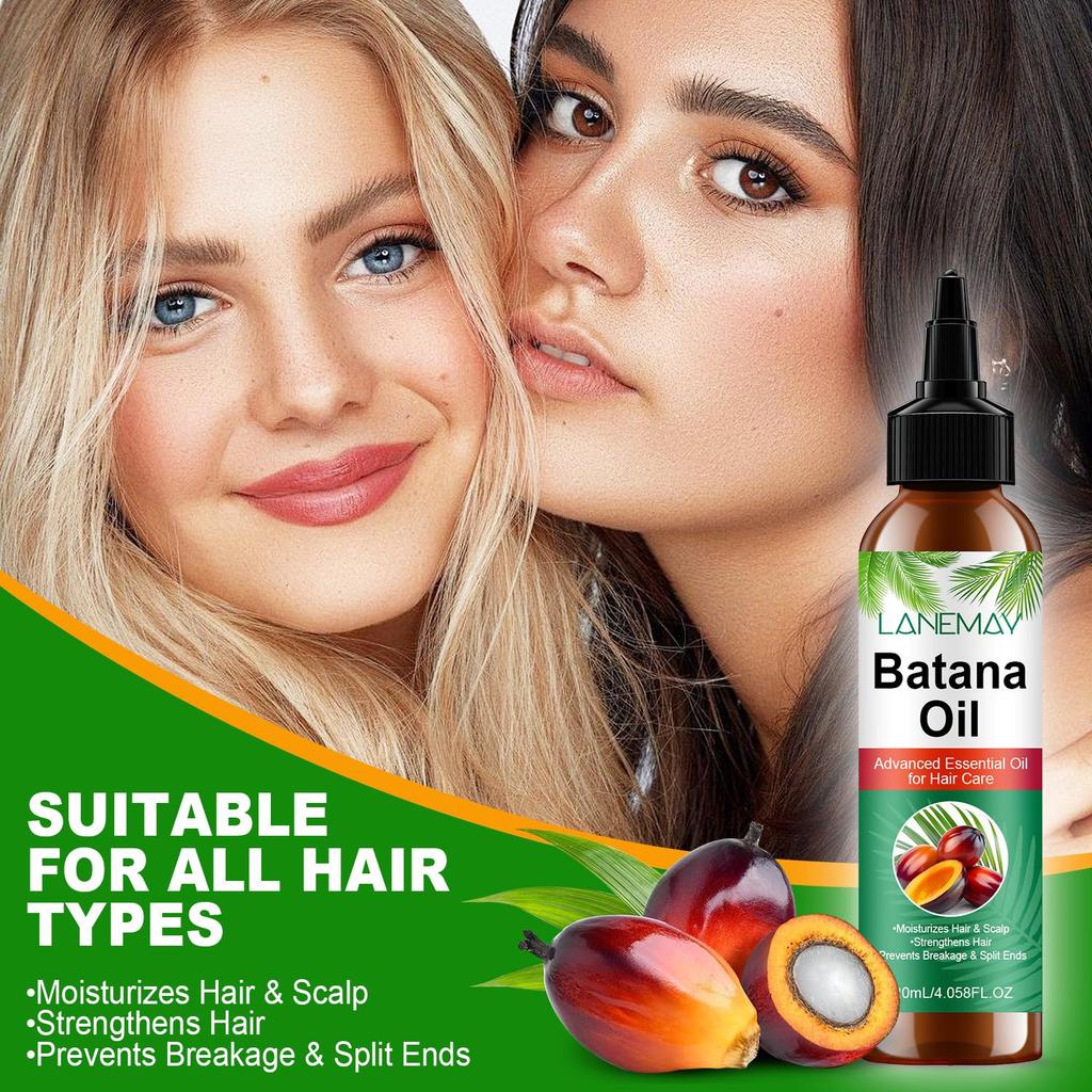Batana Essential Oil for Hair - Moisturizes and Strenghthens Hair & Scalp, Prevents Breakage & Split Ends,120ml