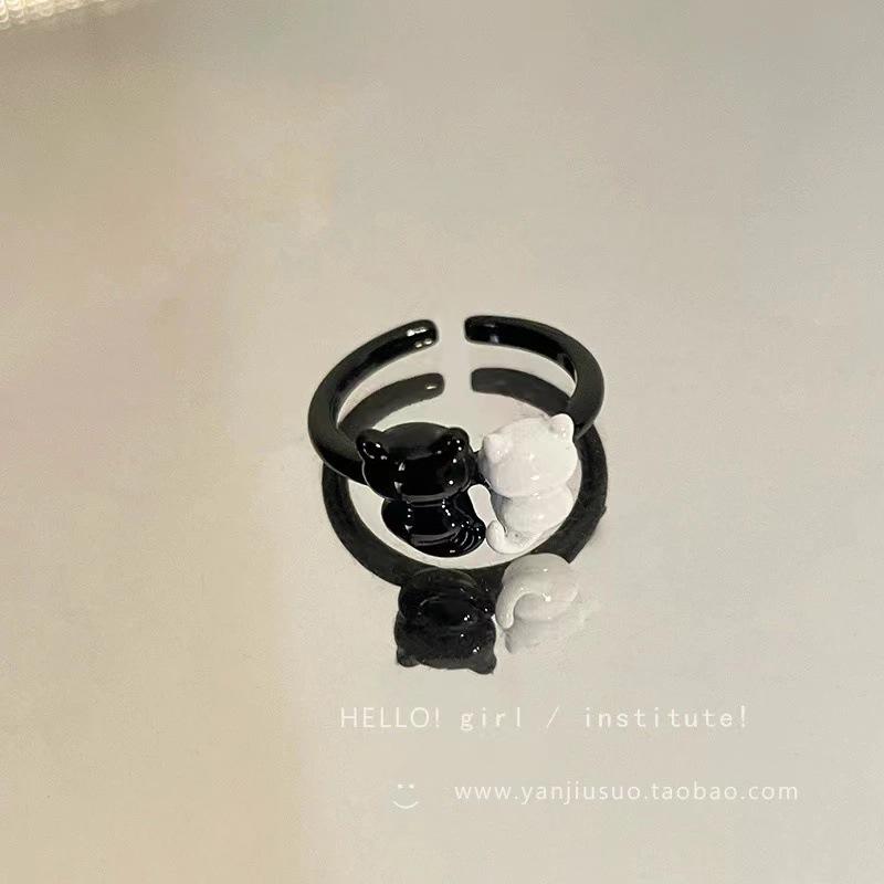 Cute Childlike Panda Ring Design Sense Simple Temperament Niche Versatile Sweet High Value Ring