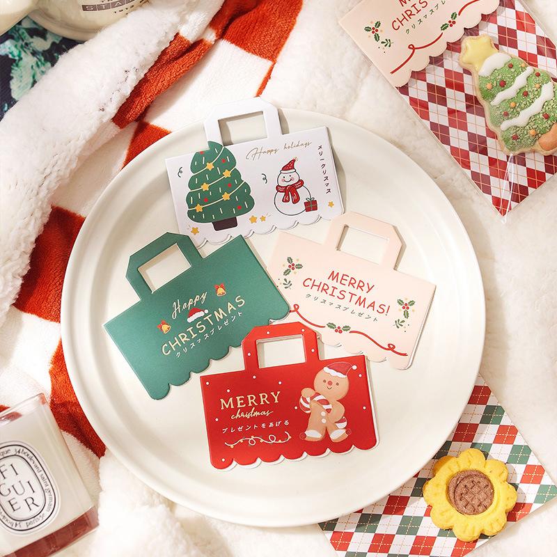 Christmas Creative Snack Packaging Bag Header Festive Bag Exquisite Cardboard