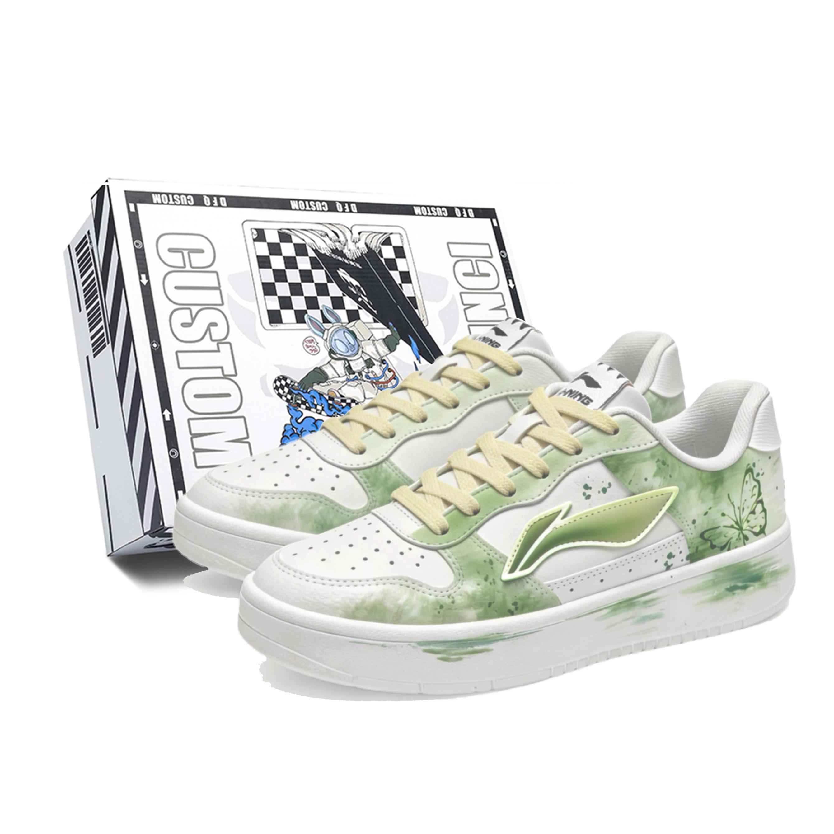 

Li Ning Spring Bud Box Cushioning Low top Skateboard Shoes Men s Green AGCS419-1(TeamM--BOX) 40