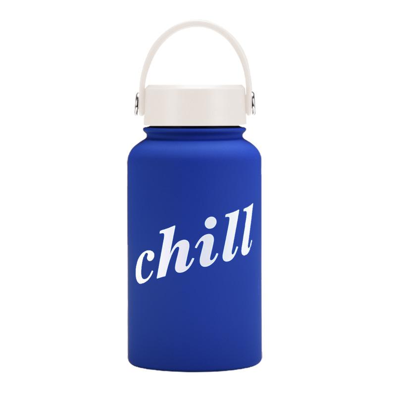 650Ml Thermos Cup Wide Mouth Portable Vacuum Children'S Student Sports Kettle Outdoor Printing Water Cup
