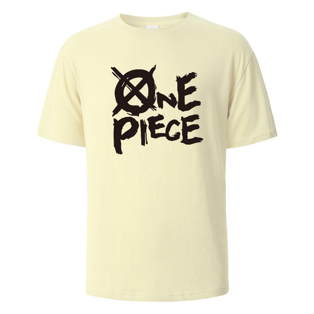 One Piece Print TShirt 100 Cotton Summer Tees For Men Women Oversize Casual Tops